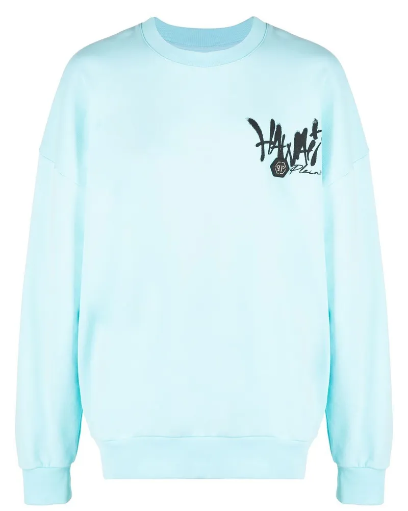 Philipp Plein Sweatshirt mit Hawaii-Print - Blau Blau