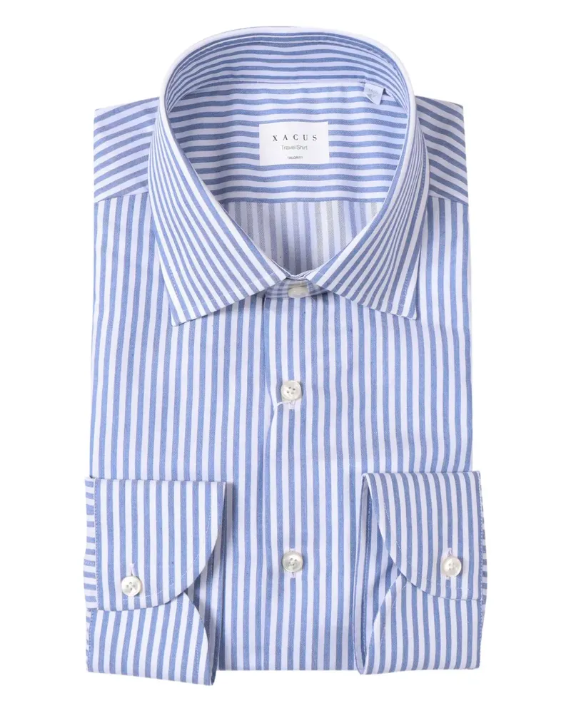 XACUS striped cotton shirt - Blau Blau