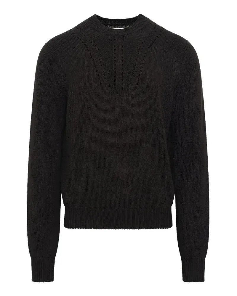 Jil Sander pointelle-knit sweater - Schwarz Schwarz