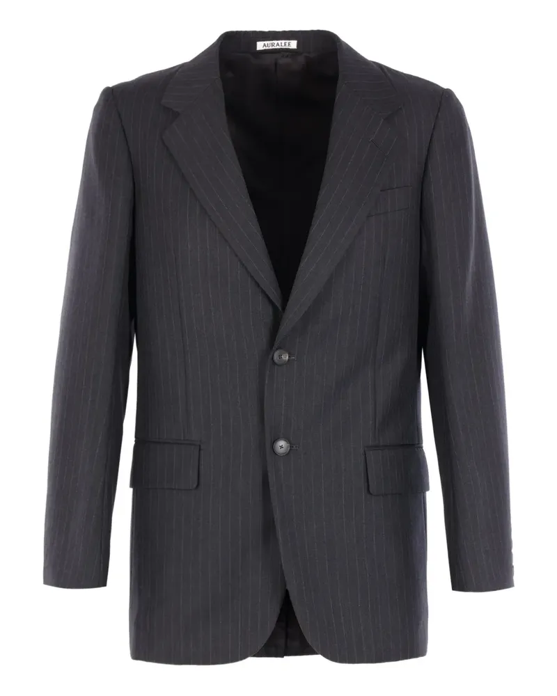 AURALEE striped two-button jacket - Grau Grau