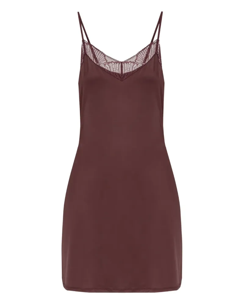 Hanro Lilith Camisole-Top mit Spitzenbesatz - Braun Braun