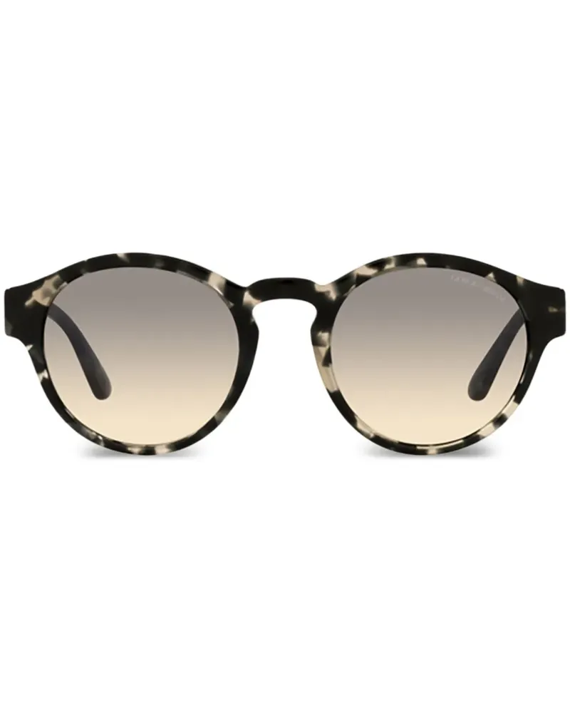 Giorgio Armani Sonnenbrille mit rundem Gestell - Grau Grau