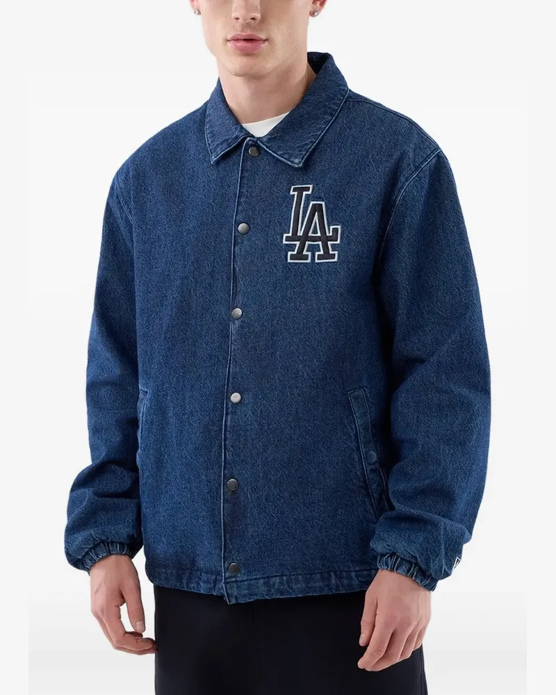 New Era LA Dodgers MLB logo-patch denim jacket - Blau Blau