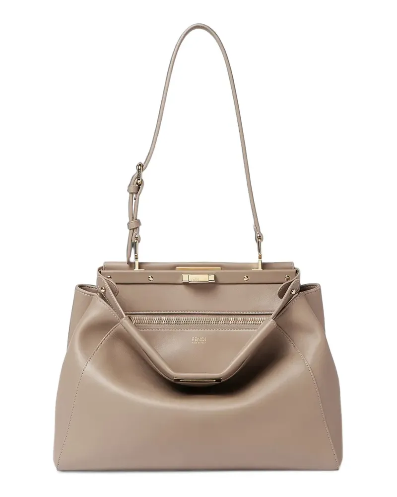 Fendi medium My Peekaboo leather handbag - Nude Nude
