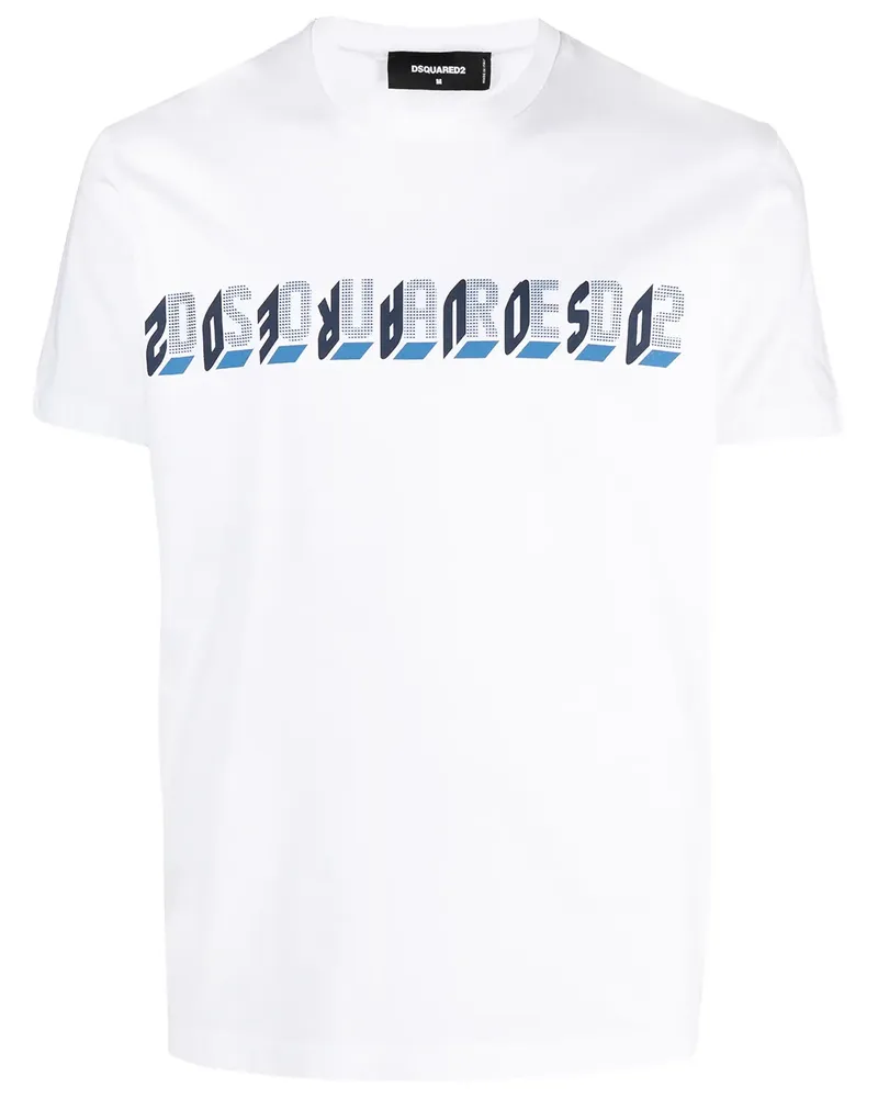Dsquared2 T-Shirt mit Logo-Print - Weiß Weiß