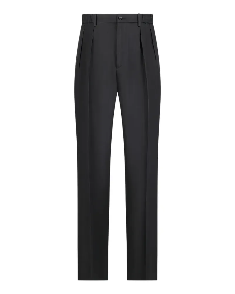 Tagliatore pleated pressed-crease trousers - Schwarz Schwarz