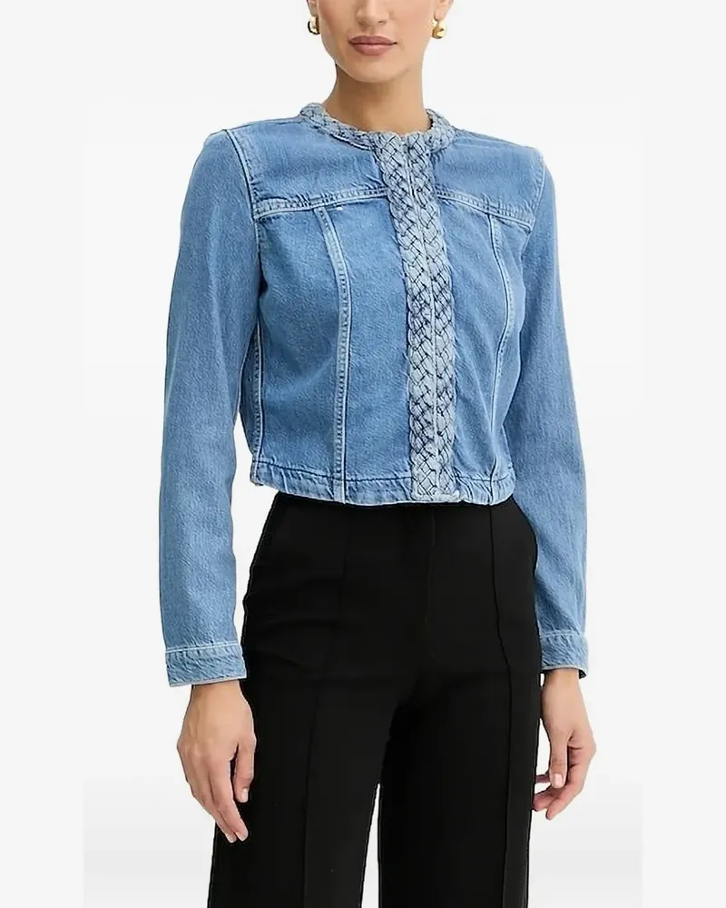 Guess Jeansjacke mit geflochtenem Detail - Blau Blau