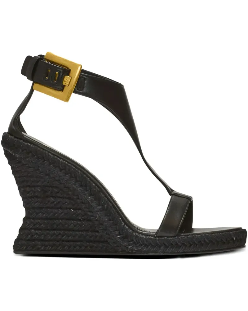 Balmain Anthem wedge espadrilles - Schwarz Schwarz