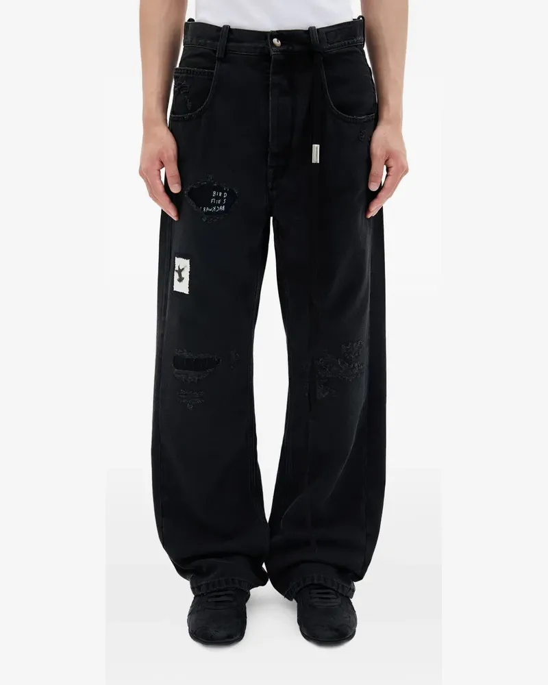 Ann Demeulemeester Ronald Jeans im Distressed-Look - Schwarz Schwarz