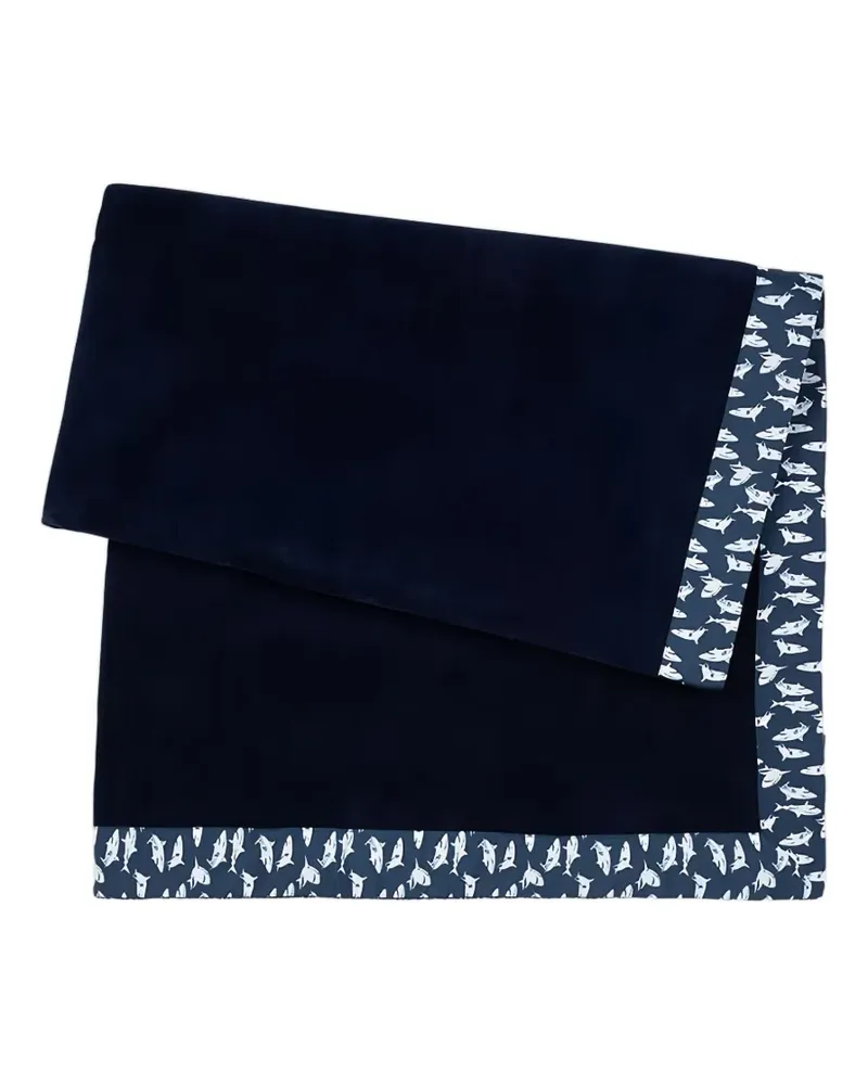 Paul & Shark Strandtuch mit Hai-Print - Blau Blau