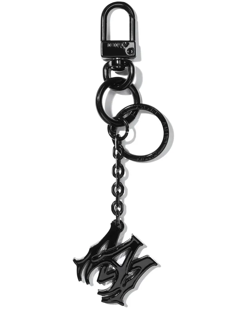 Amiri Schlüsselanhänger mit Logo-Schild - Schwarz Schwarz