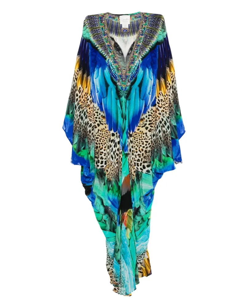 Camilla graphic-print T-shape dress - Blau Blau