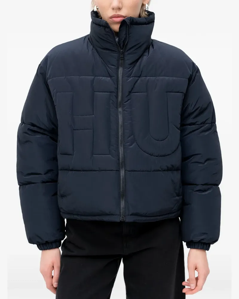 HUGO BOSS quilted padded jacket - Schwarz Schwarz