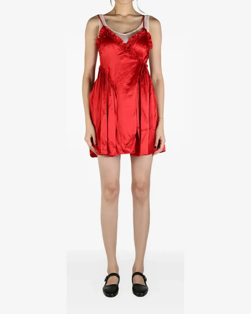 Simone Rocha silk-satin dress - Rot Rot