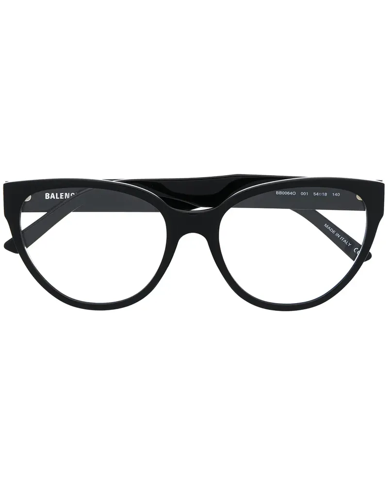 Balenciaga Brille mit rundem Gestell - Schwarz Schwarz