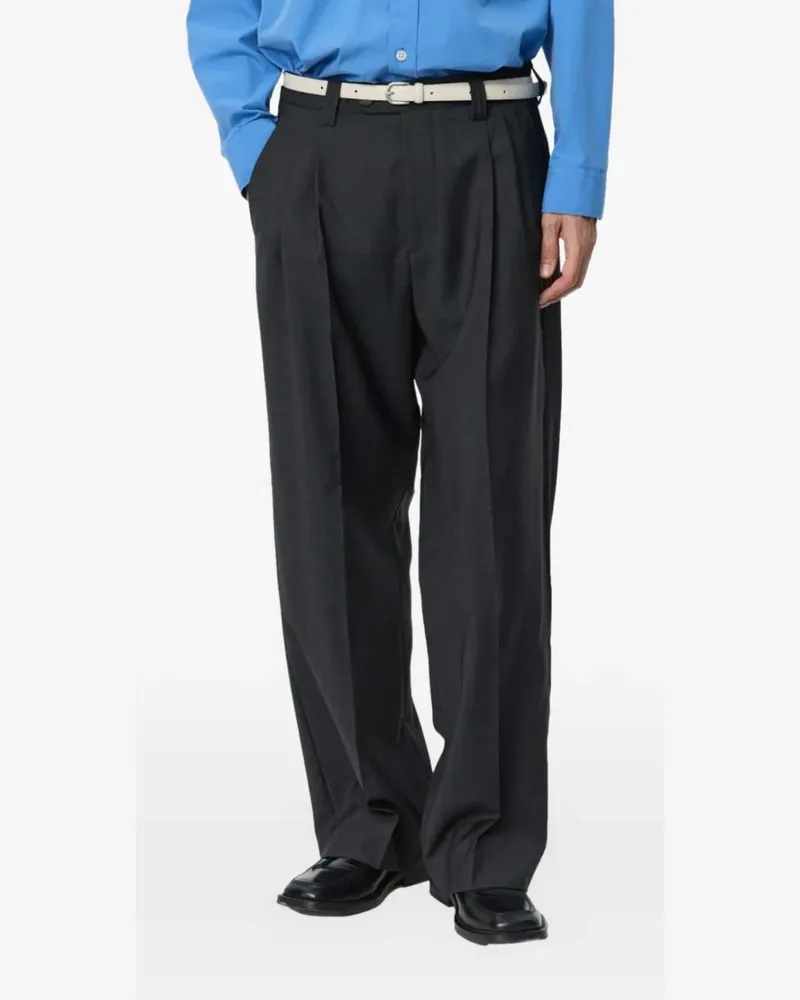 Mfpen check pleated trousers - Grau Grau