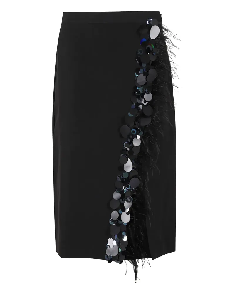 Essentiel Midirock mit Pailletten - Schwarz Schwarz