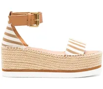 Espadrilles mit Plateau - Nude