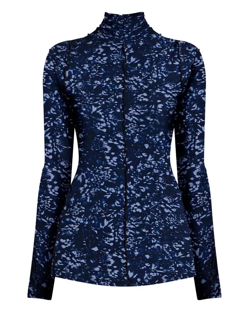 Proenza Schouler Oberteil mit Blumen-Print - Blau Blau
