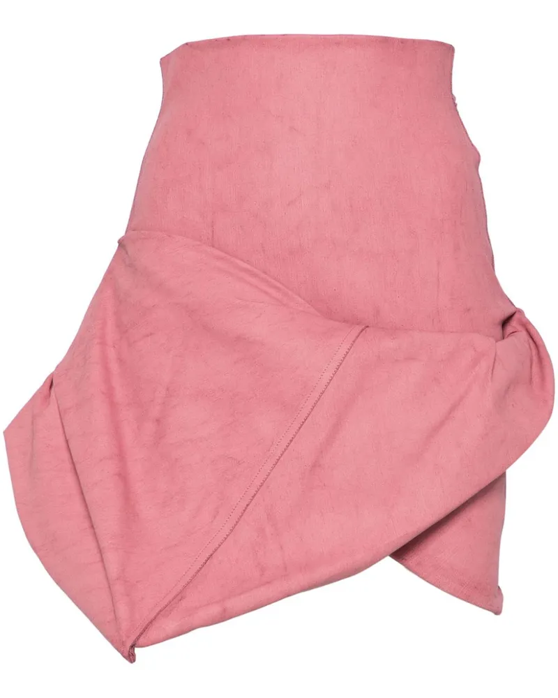 Rick Owens Drapierter Minirock - Rosa Rosa