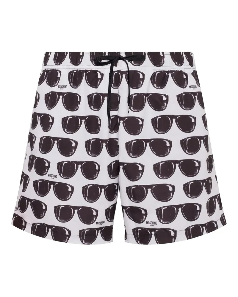 Moschino Badeshorts mit grafischem Print - Weiß Weiß