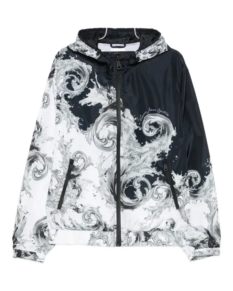 Versace Jeans baroque-print hooded jacket - Weiß Weiß