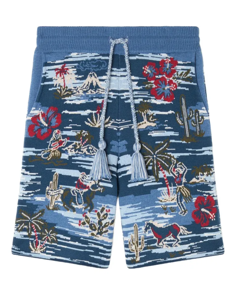 Alanui Tex-Hawaii Roundtrip Shorts - Blau Blau