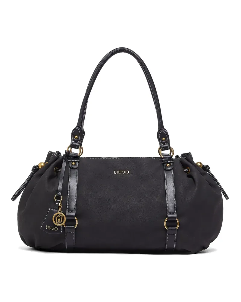 Liu Jo large logo-charm tote bag - Schwarz Schwarz