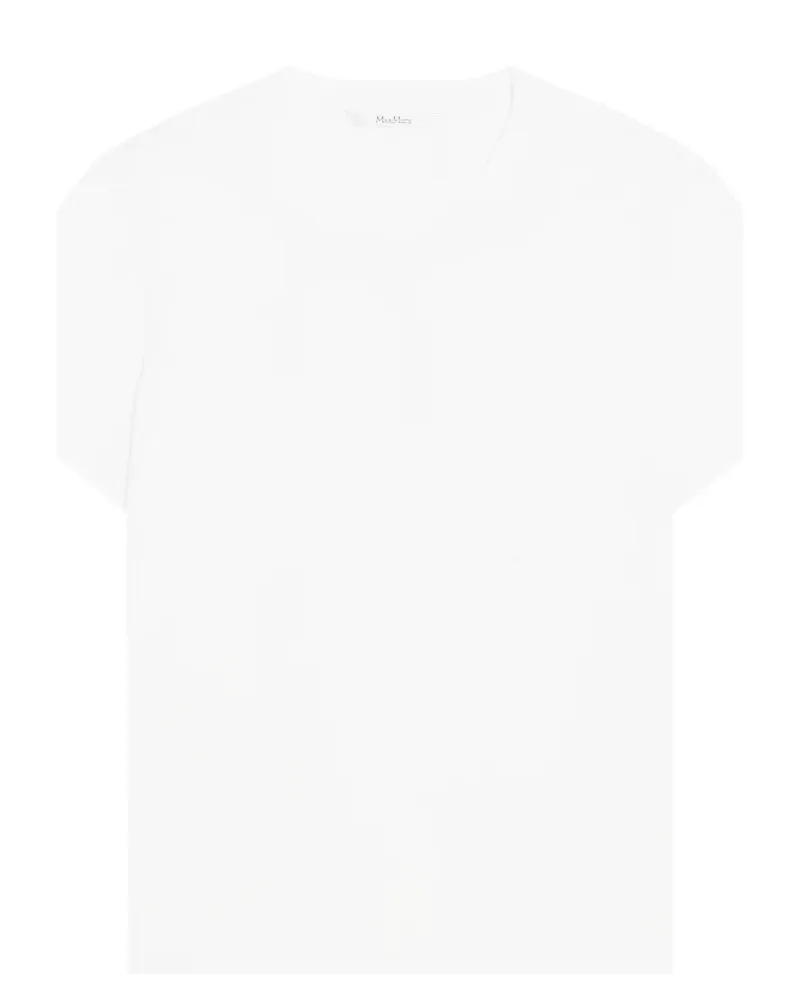 Max Mara T-Shirt mit aufgesetzter Tasche - Weiß Weiß