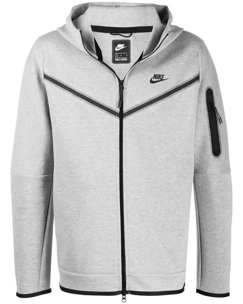 Nike Kapuzenjacke mit Logo-Print - Grau Grau