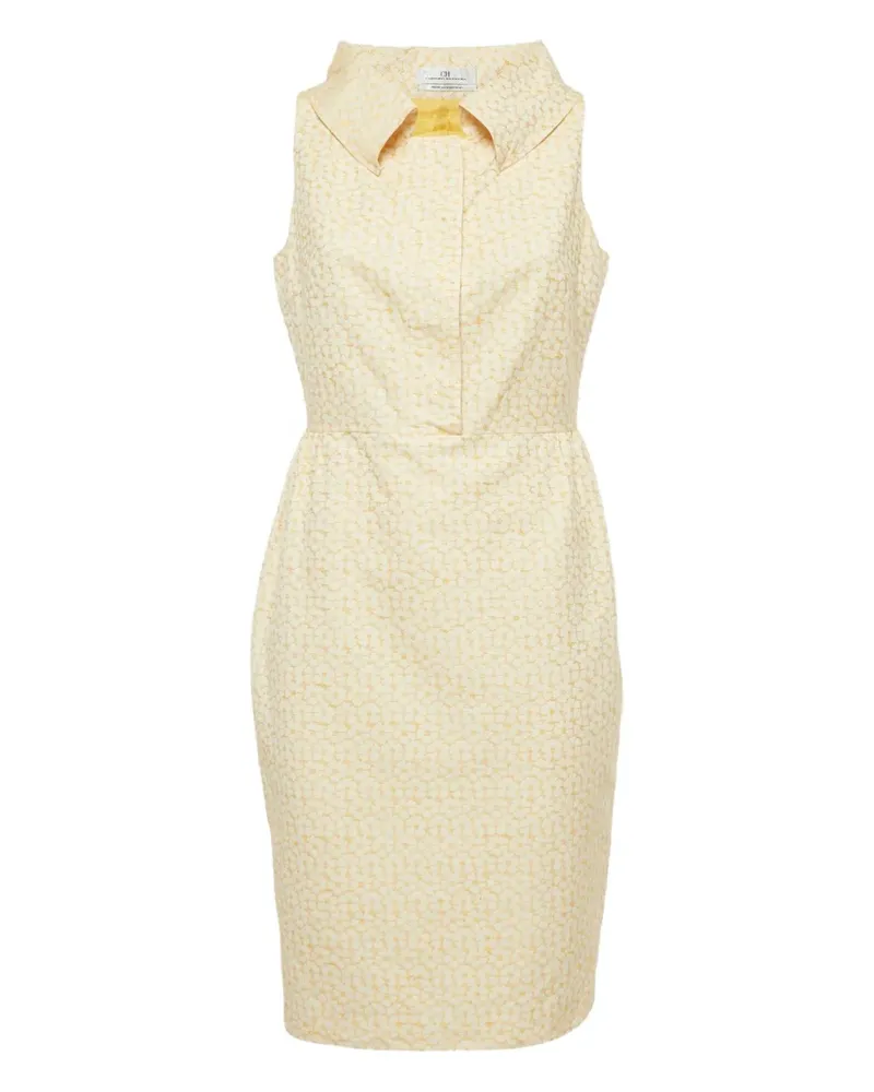 Carolina Herrera New York Jacquard-Minikleid mit Blumenmuster - Gelb Gelb