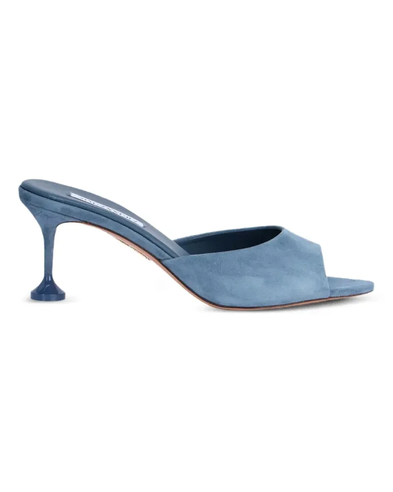 Aquazzura Bisous Mules 65mm - Blau Blau
