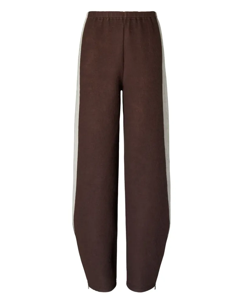 Tory Burch Gestreifte Hose aus japanischem Jersey - Braun Braun