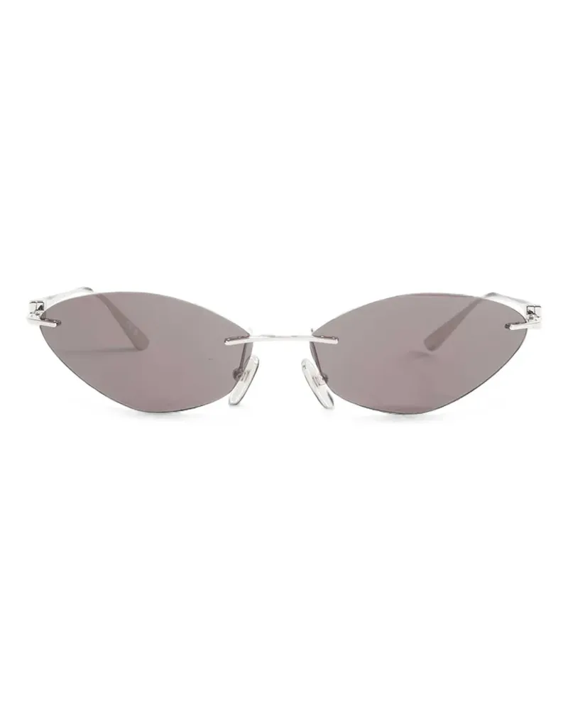 Balenciaga Nano Cat Sonnenbrille - Silber Silber