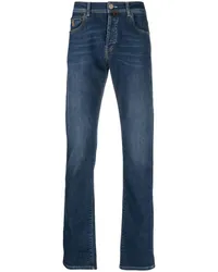 Billionaire Straight-Leg-Jeans mit Logo-Patch Blau