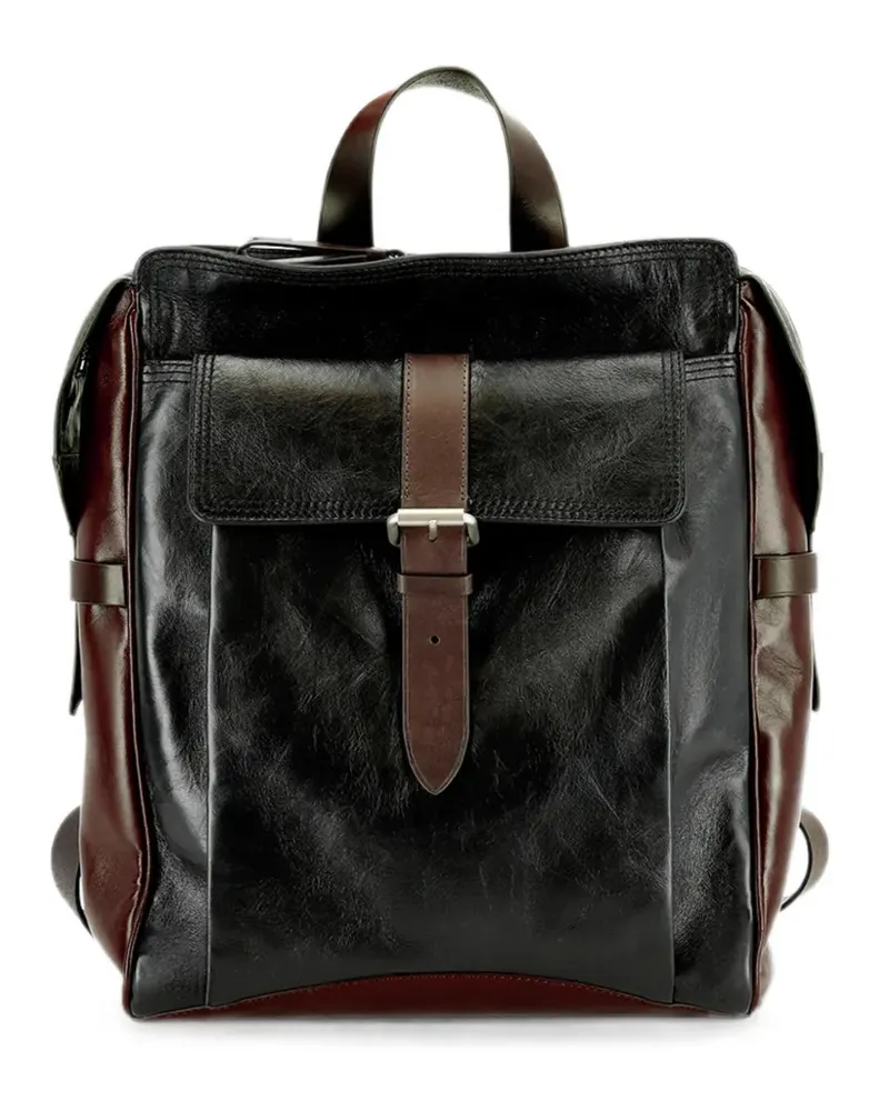 Dries van Noten Rucksack aus Leder - Schwarz Schwarz
