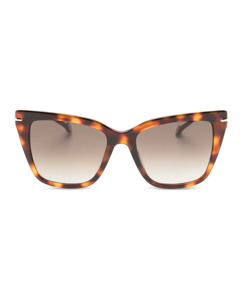 Carolina Herrera New York Eckige Sonnenbrille in Schildpattoptik - Braun Braun