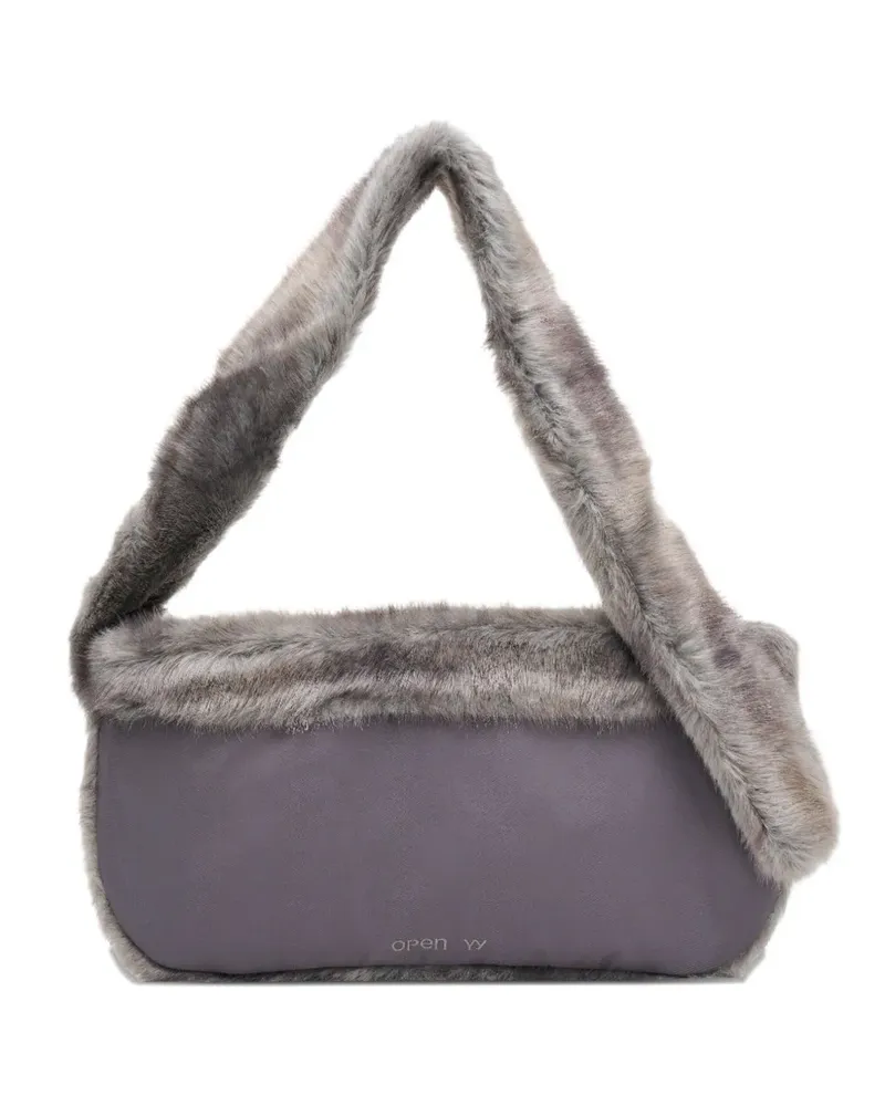 OPEN YY Schultertasche mit Borten - Grau Grau
