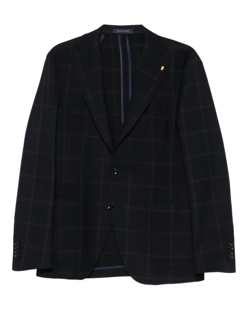 Sartoria Latorre Sakko mit Karomuster - Blau Blau