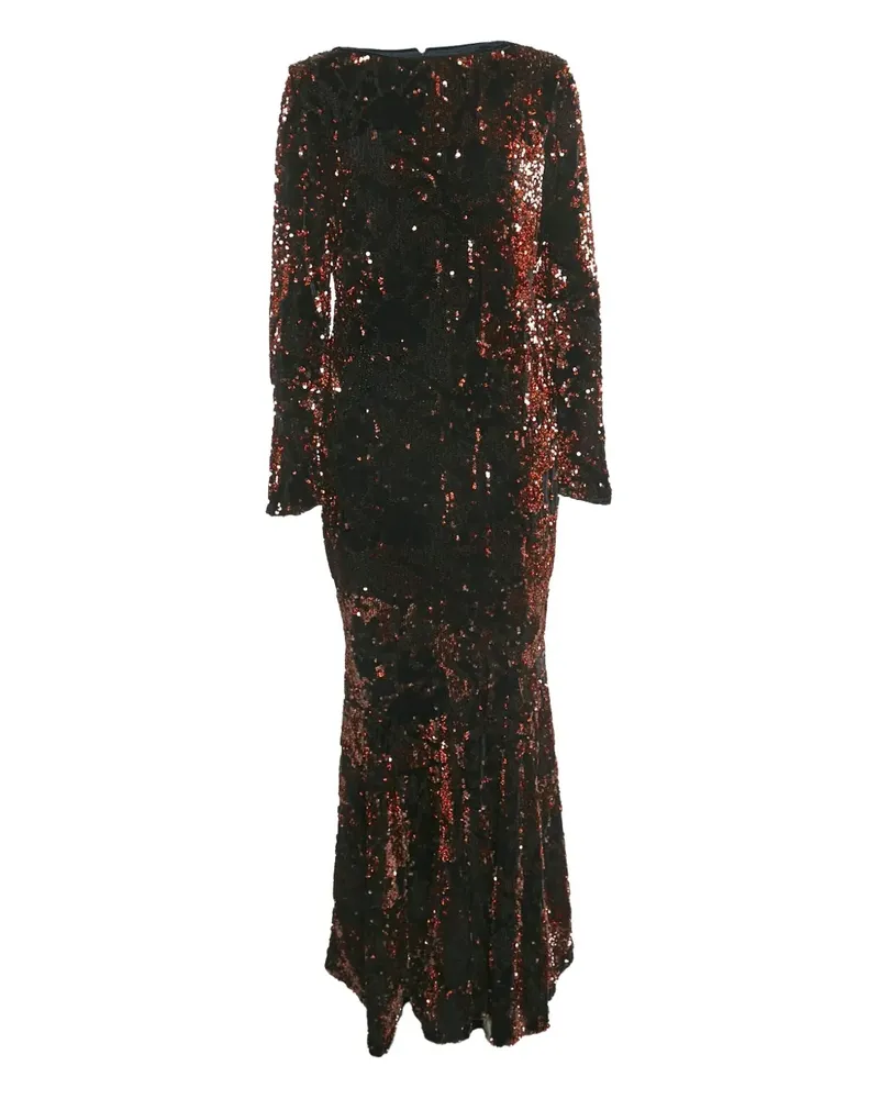 Tabitha Simmons Abendkleid aus Samt mit Pailletten - Schwarz Schwarz