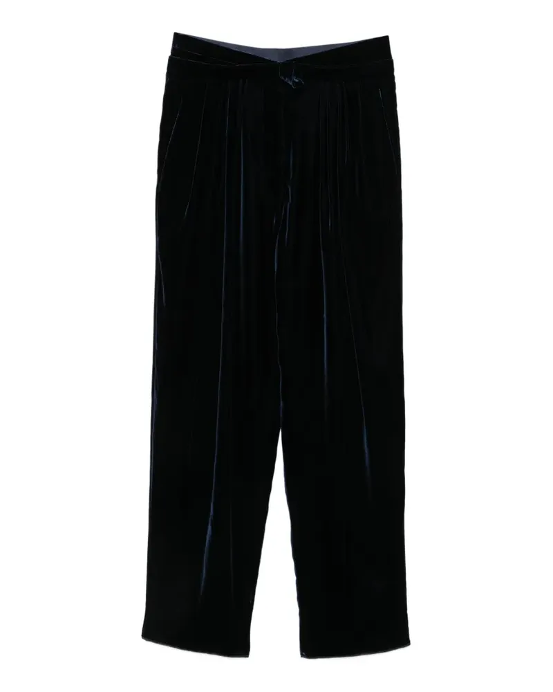 Giorgio Armani Tapered-Hose mit Falten - Blau Blau