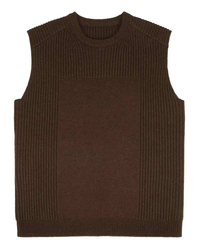 Entire Studios Block ribbed vest - Braun Braun