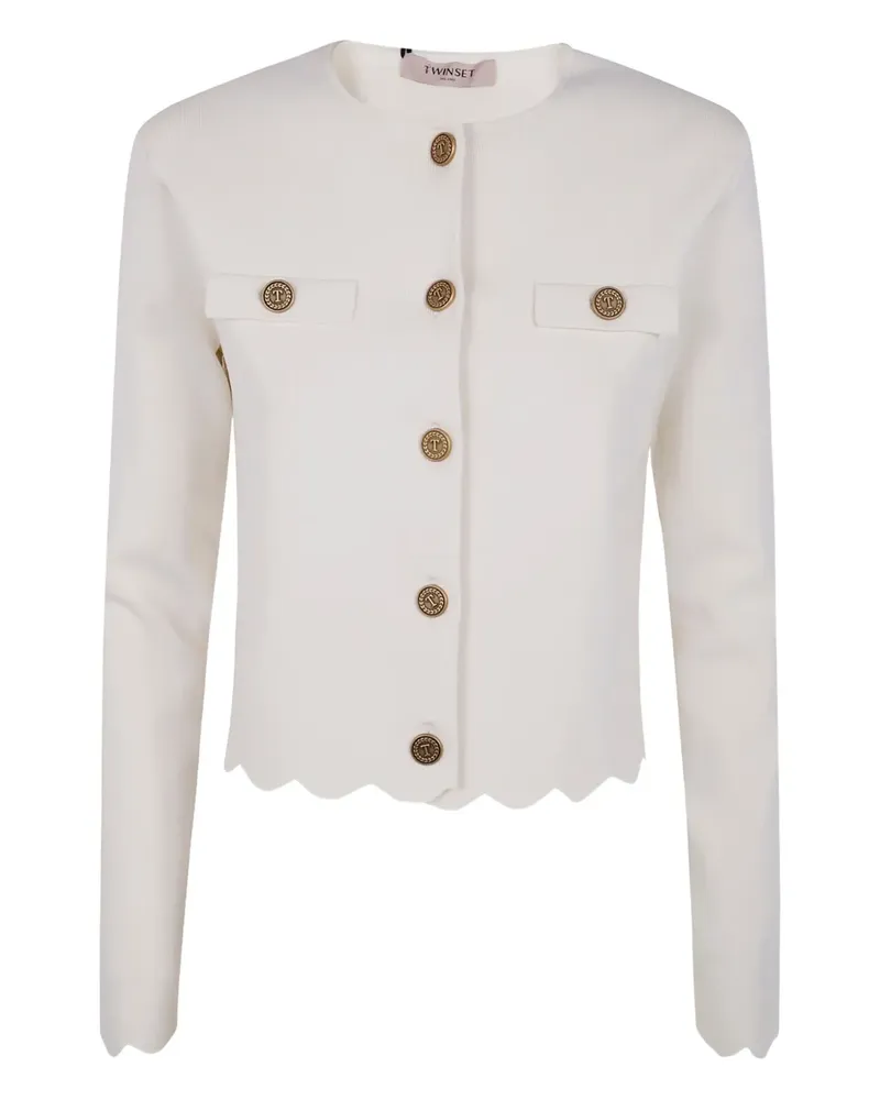 Twin-Set button scalloped jacket - Weiß Weiß