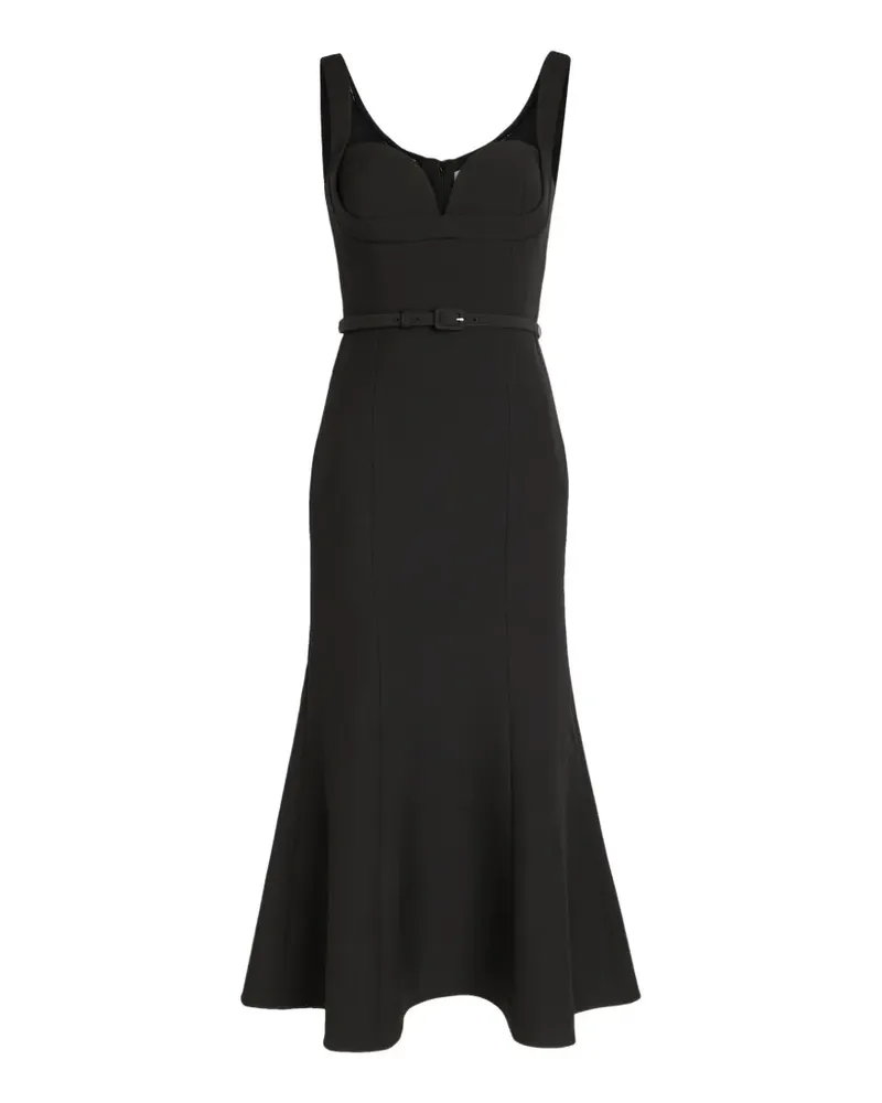 Roland Mouret midi belted panelled dress - Schwarz Schwarz