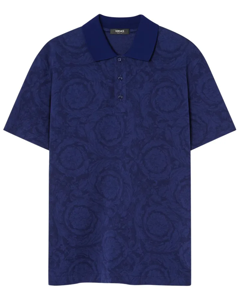 Versace Barocco Poloshirt - Blau Blau