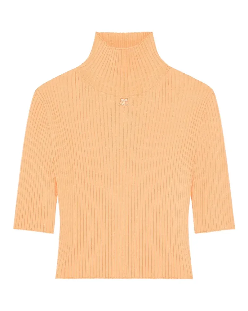 Courrèges Cropped-Oberteil mit Rollkragen - Orange Orange