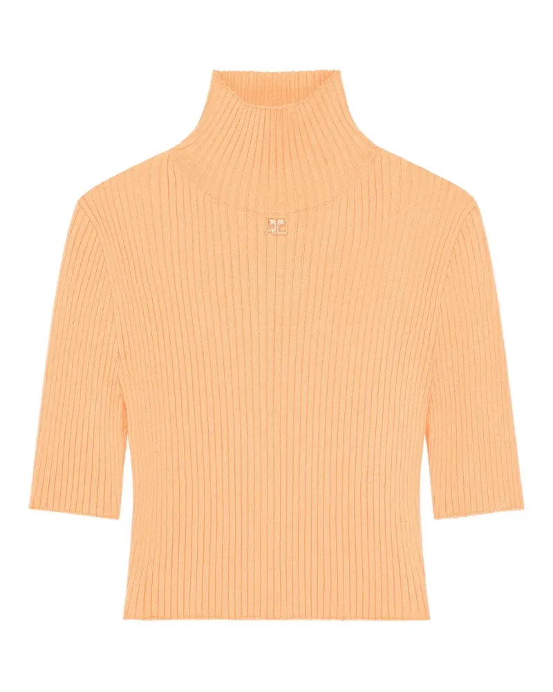 Courrèges Cropped-Oberteil mit Rollkragen - Orange Orange