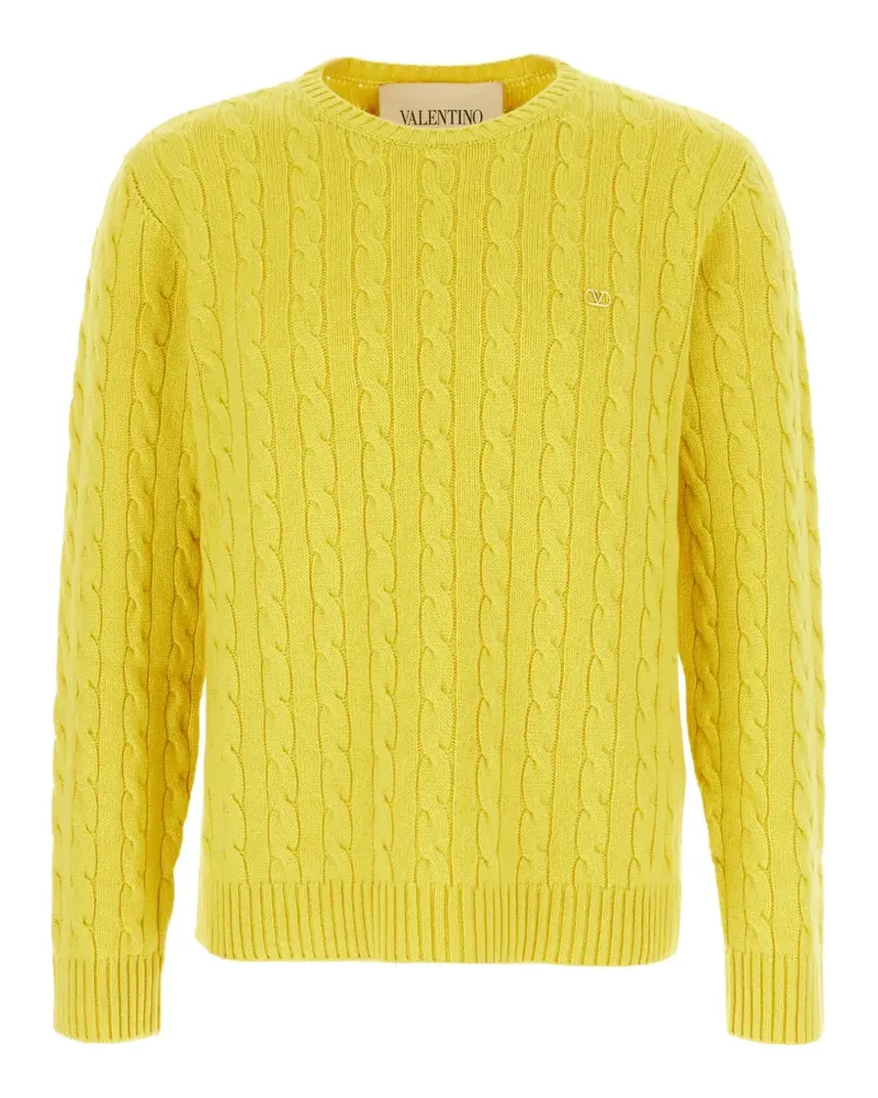 Valentino Garavani VLogo cable-knit sweater - Gelb Gelb