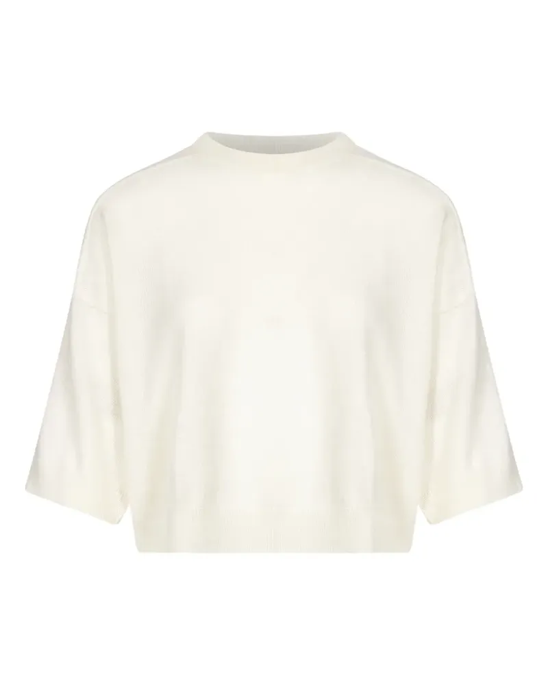 Gotha Pullover mit kurzen Ärmeln - Weiß Weiß