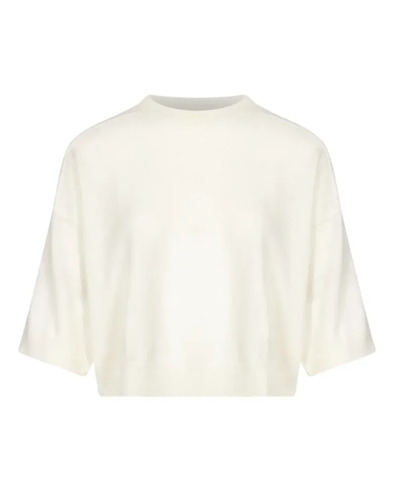 Gotha short-sleeve crew-neck sweater - Weiß Weiß